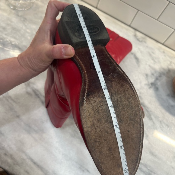 Justin L3055 Womens 7 B Red Leather Round Toe Ropers Western Cowboy Boots - Picture 7 of 8